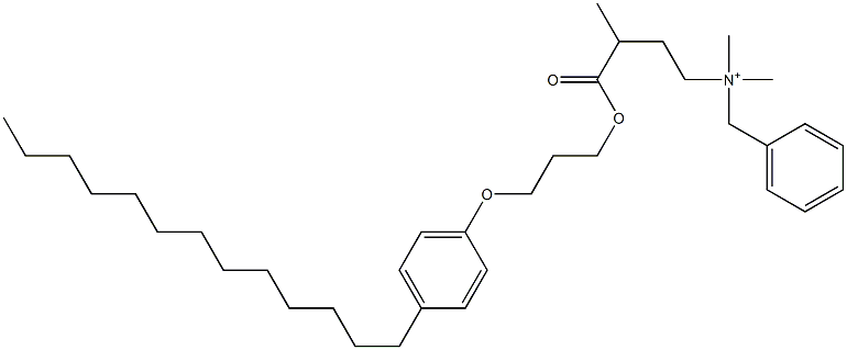 N,N-Dimethyl-N-benzyl-N-[3-[[3-(4-tridecylphenyloxy)propyl]oxycarbonyl]butyl]aminium 结构式