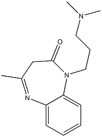 1-[3-(Dimethylamino)propyl]-4-methyl-1H-1,5-benzodiazepin-2(3H)-one 结构式