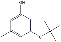 3-(tert-Butylthio)-5-methylphenol 结构式