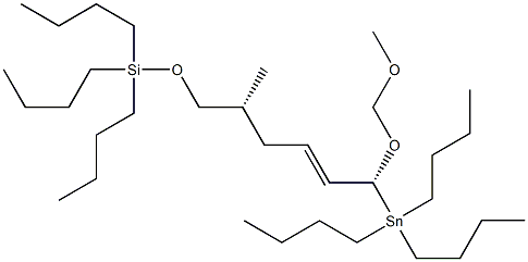 [(1R,5R)-1-(Methoxymethoxy)-6-(tributylsiloxy)-5-methyl-2-hexenyl]tributylstannane 结构式