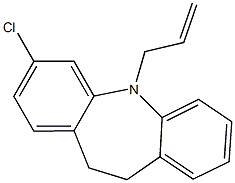 5-Allyl-3-chloro-10,11-dihydro-5H-dibenz[b,f]azepine 结构式