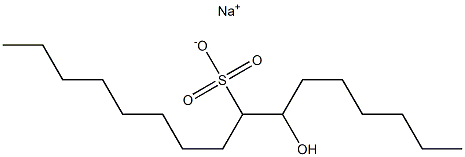 7-Hydroxyhexadecane-8-sulfonic acid sodium salt 结构式