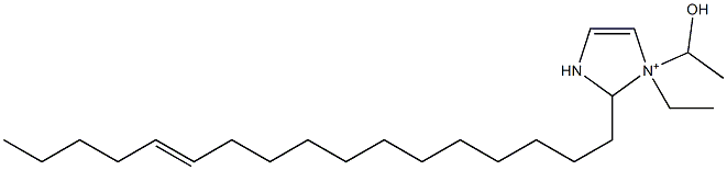 1-Ethyl-2-(12-heptadecenyl)-1-(1-hydroxyethyl)-4-imidazoline-1-ium 结构式