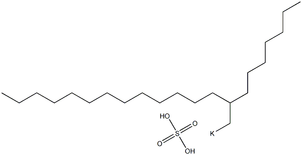 Sulfuric acid 2-heptylpentadecyl=potassium salt 结构式