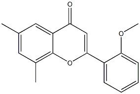 2-(2-Methoxyphenyl)-6,8-dimethyl-4H-1-benzopyran-4-one 结构式