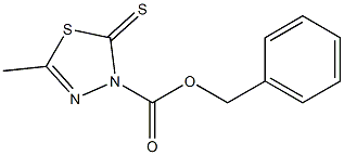 2,3-Dihydro-2-thioxo-5-methyl-1,3,4-thiadiazole-3-carboxylic acid benzyl ester 结构式