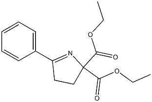 5-Phenyl-3,4-dihydro-2H-pyrrole-2,2-dicarboxylic acid diethyl ester 结构式