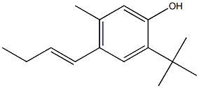 4-(1-Butenyl)-2-(tert-butyl)-5-methylphenol 结构式