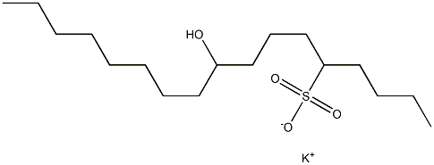 9-Hydroxyheptadecane-5-sulfonic acid potassium salt 结构式