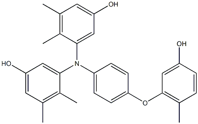 N,N-Bis(5-hydroxy-2,3-dimethylphenyl)-4-(3-hydroxy-6-methylphenoxy)benzenamine 结构式