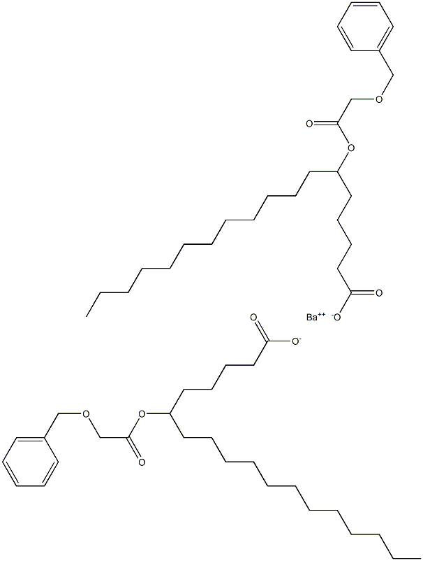 Bis[6-(benzyloxyacetoxy)stearic acid]barium salt 结构式