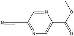 5-Methoxycarbonyl-2-pyrazinecarbonitrile 结构式