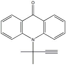 9,10-Dihydro-10-(1,1-dimethyl-2-propynyl)acridin-9-one 结构式