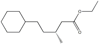 [R,(+)]-5-Cyclohexyl-3-methylvaleric acid ethyl ester 结构式