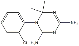 2,4-Diamino-6,6-dimethyl-5,6-dihydro-5-(2-chlorophenyl)-1,3,5-triazine 结构式