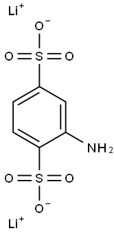 2-Amino-1,4-benzenedisulfonic acid dilithium salt 结构式