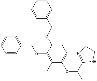 2-[1-(3,4-Di(benzyloxy)-2-methylphenoxy)ethyl]-2-imidazoline 结构式