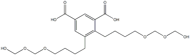 4,5-Bis(8-hydroxy-5,7-dioxaoctan-1-yl)isophthalic acid 结构式