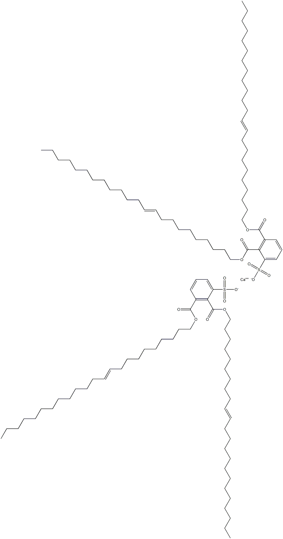 Bis[2,3-di(10-tricosenyloxycarbonyl)benzenesulfonic acid]calcium salt 结构式