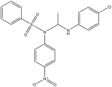 N-[1-[(4-Chlorophenyl)amino]ethyl]-N-(4-nitrophenyl)benzenesulfonamide 结构式