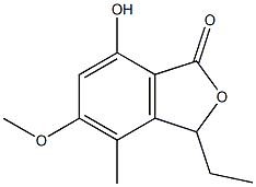 3-Ethyl-4-methyl-5-methoxy-7-hydroxyphthalide 结构式