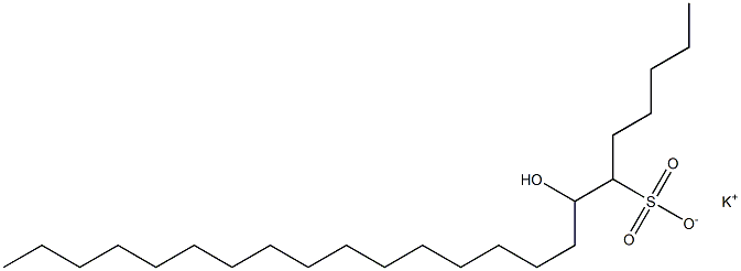 7-Hydroxytricosane-6-sulfonic acid potassium salt 结构式