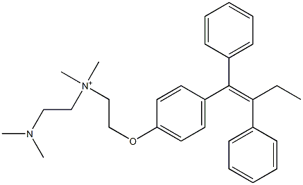 2-[4-(1,2-Diphenyl-1-butenyl)phenoxy]-N,N-dimethyl-N-[2-(dimethylamino)ethyl]ethanaminium 结构式