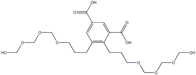 4,5-Bis(9-hydroxy-4,6,8-trioxanonan-1-yl)isophthalic acid 结构式