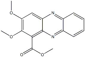 2,3-Dimethoxy-1-phenazinecarboxylic acid methyl ester 结构式