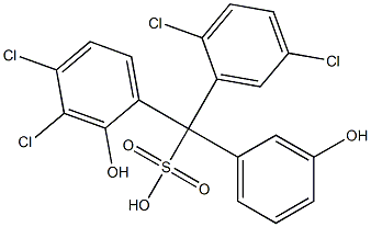 (2,5-Dichlorophenyl)(3,4-dichloro-2-hydroxyphenyl)(3-hydroxyphenyl)methanesulfonic acid 结构式