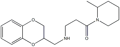 3-[[(1,4-Benzodioxan-2-yl)methyl]amino]-1-(2-methylpiperidino)-1-propanone 结构式