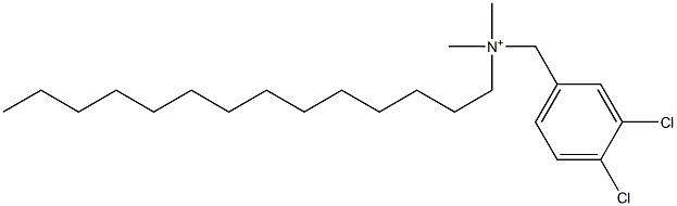 3,4-Dichloro-N,N-dimethyl-N-tetradecylbenzenemethanaminium 结构式