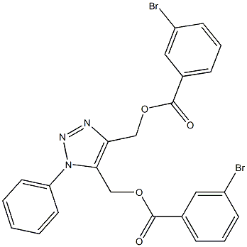 1-Phenyl-1H-1,2,3-triazole-4,5-bis(methanol)bis(3-bromobenzoate) 结构式