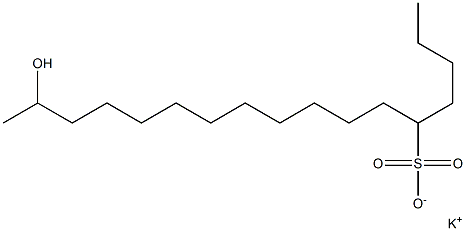 16-Hydroxyheptadecane-5-sulfonic acid potassium salt 结构式