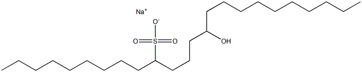 14-Hydroxytetracosane-10-sulfonic acid sodium salt 结构式