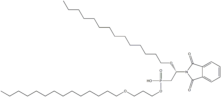 (+)-(2-Phthalimidylethyl)phosphonic acid hydrogen (S)-2,3-bis(tetradecyloxy)propyl ester 结构式