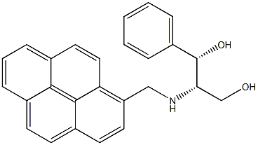 1-[[(1S,2S)-2-Hydroxy-1-hydroxymethyl-2-phenylethyl]aminomethyl]pyrene 结构式