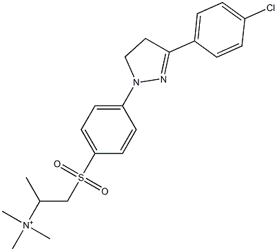 1-[[4-[[3-(4-Chlorophenyl)-4,5-dihydro-1H-pyrazol]-1-yl]phenyl]sulfonyl]-N,N,N-trimethyl-2-propanaminium 结构式