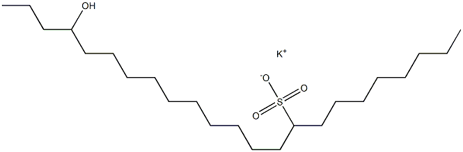 20-Hydroxytricosane-9-sulfonic acid potassium salt 结构式