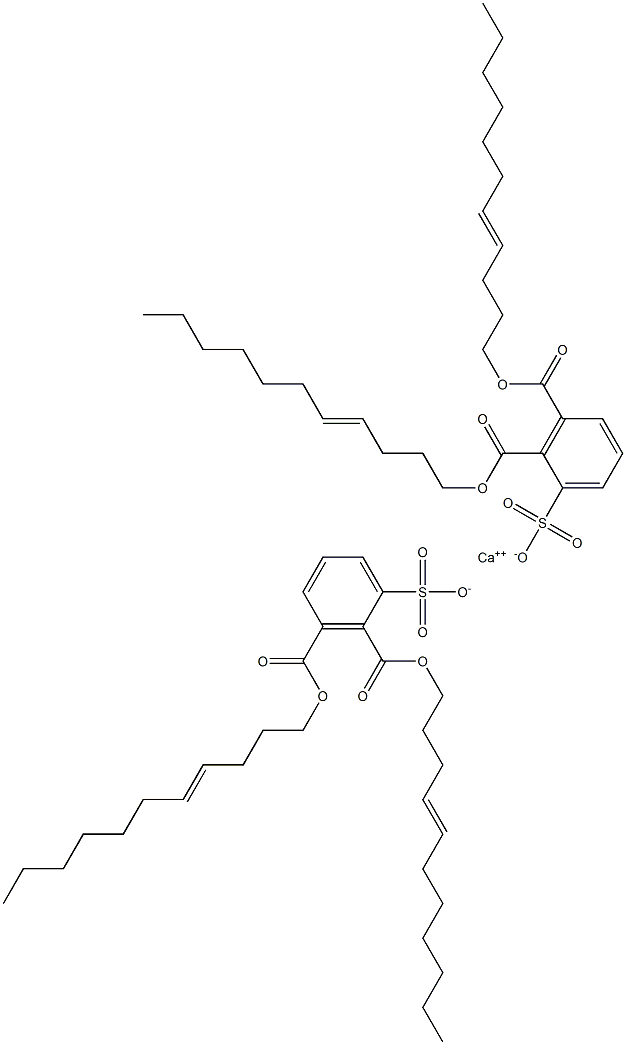 Bis[2,3-di(4-undecenyloxycarbonyl)benzenesulfonic acid]calcium salt 结构式