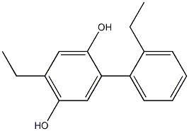 2-(2-Ethylphenyl)-5-ethylbenzene-1,4-diol 结构式