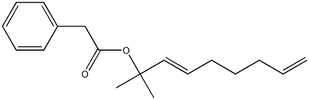 Phenylacetic acid 1,1-dimethyl-2,7-octadienyl ester 结构式