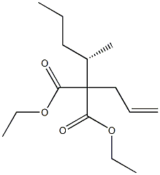 (-)-2-Allyl-2-[(S)-1-methylbutyl]malonic acid diethyl ester 结构式