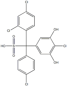 (4-Chlorophenyl)(2,4-dichlorophenyl)(4-chloro-3,5-dihydroxyphenyl)methanesulfonic acid 结构式