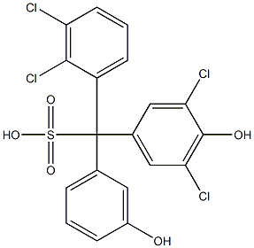 (2,3-Dichlorophenyl)(3,5-dichloro-4-hydroxyphenyl)(3-hydroxyphenyl)methanesulfonic acid 结构式