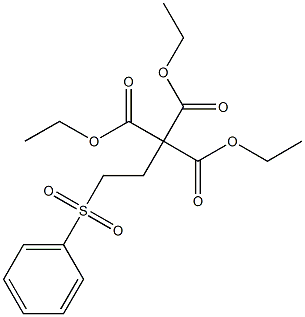 3-Phenylsulfonylpropane-1,1,1-tricarboxylic acid triethyl ester 结构式
