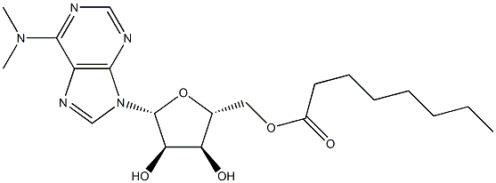 N,N-Dimethyl-5'-O-octanoyladenosine 结构式