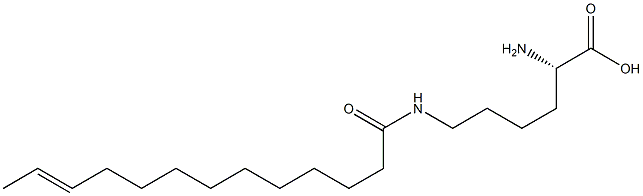 N6-(11-Tridecenoyl)lysine 结构式