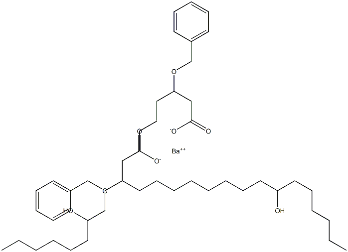Bis(3-benzyloxy-12-hydroxystearic acid)barium salt 结构式