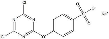 p-(4,6-Dichloro-1,3,5-triazin-2-yloxy)benzenesulfonic acid sodium salt 结构式